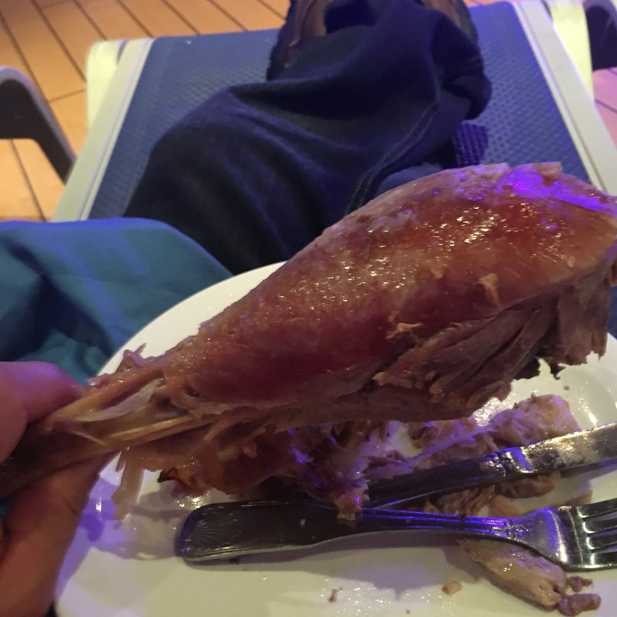 Giant turkey leg from the buffet