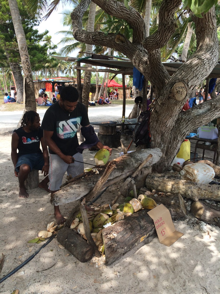 We also got a fresh coconut, once the coconut water was gone they would cho