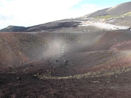 Sicily, Mount Etna. A crater you can walk around.