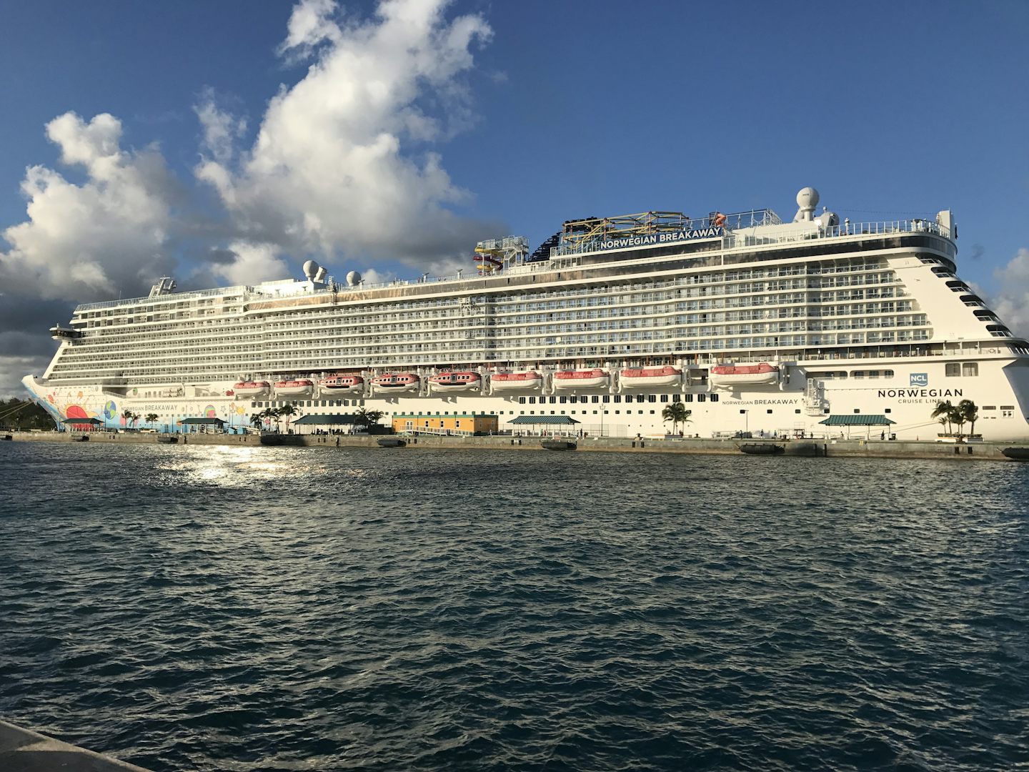 Ship at port in Nassau
