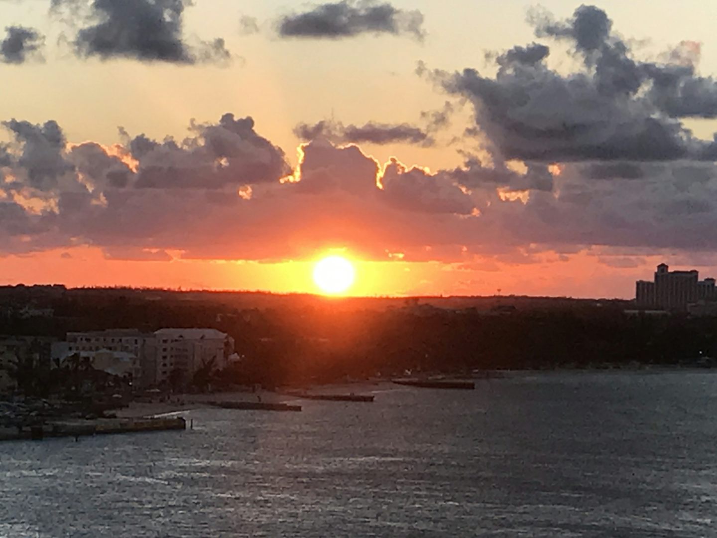 Sunset in Nassau from 16th floor