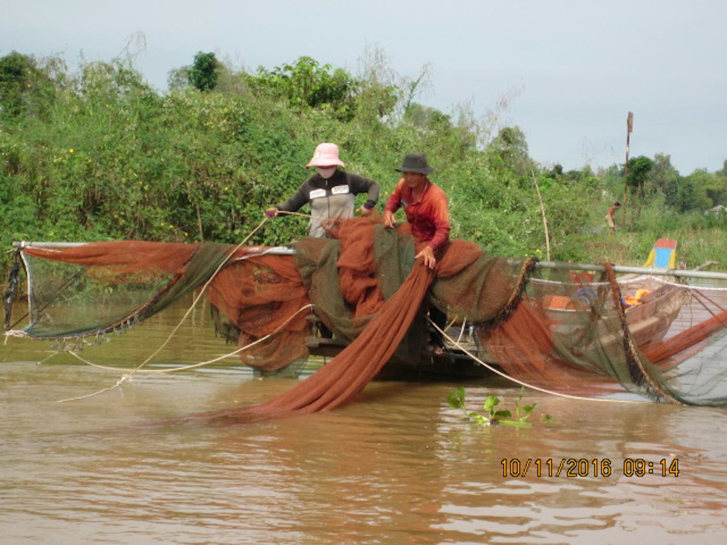 Fishing on the Mekong River.