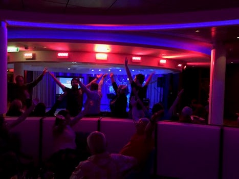 "YMCA" at Karaoke in the Sky Lounge.  This was a lot of fun.