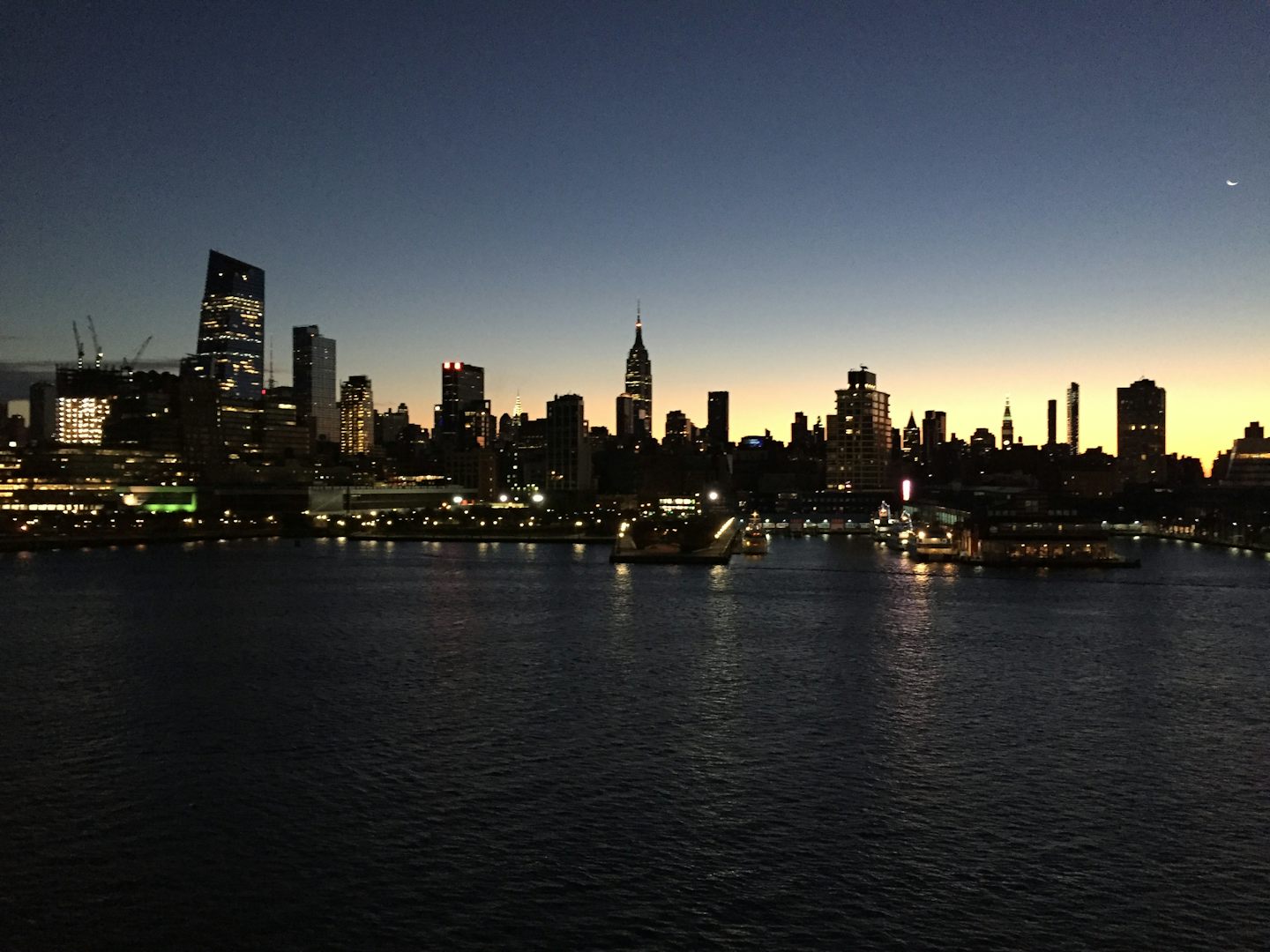 Beautiful view from our balcony the morning we returned to NYC port.