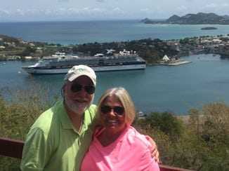 St Lucia..view of our ship