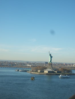 Sailing past Statue of Liberty