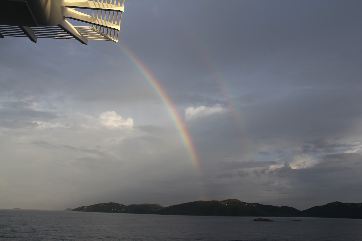 A rainbow as we arrived in St. Thomas