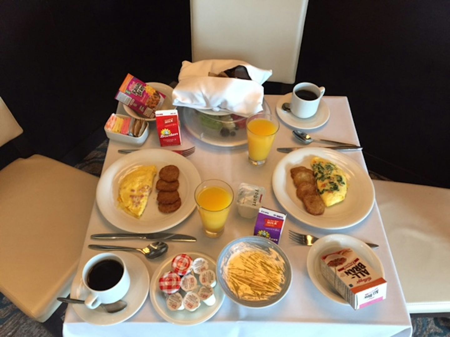 Room service one of the mornings.