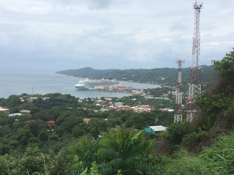 View from hill in Roatan