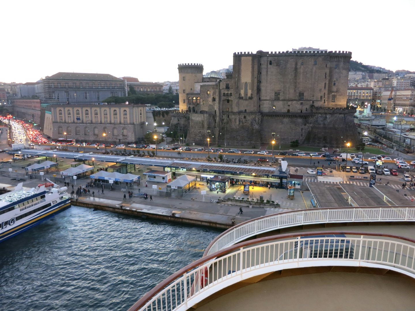 View from the Raffle's Terrace in Naples, Italy