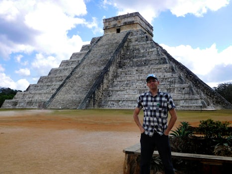 Me standing at Chichen Itza, after photo-shopping out the 100 other people