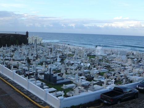 Cemetery overlooking the ocean in Old San Juan