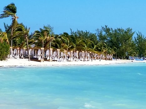 Private beach section at CoCo Cay