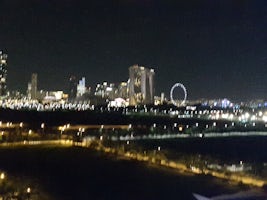 Light of Singapore from back deck Windjammer