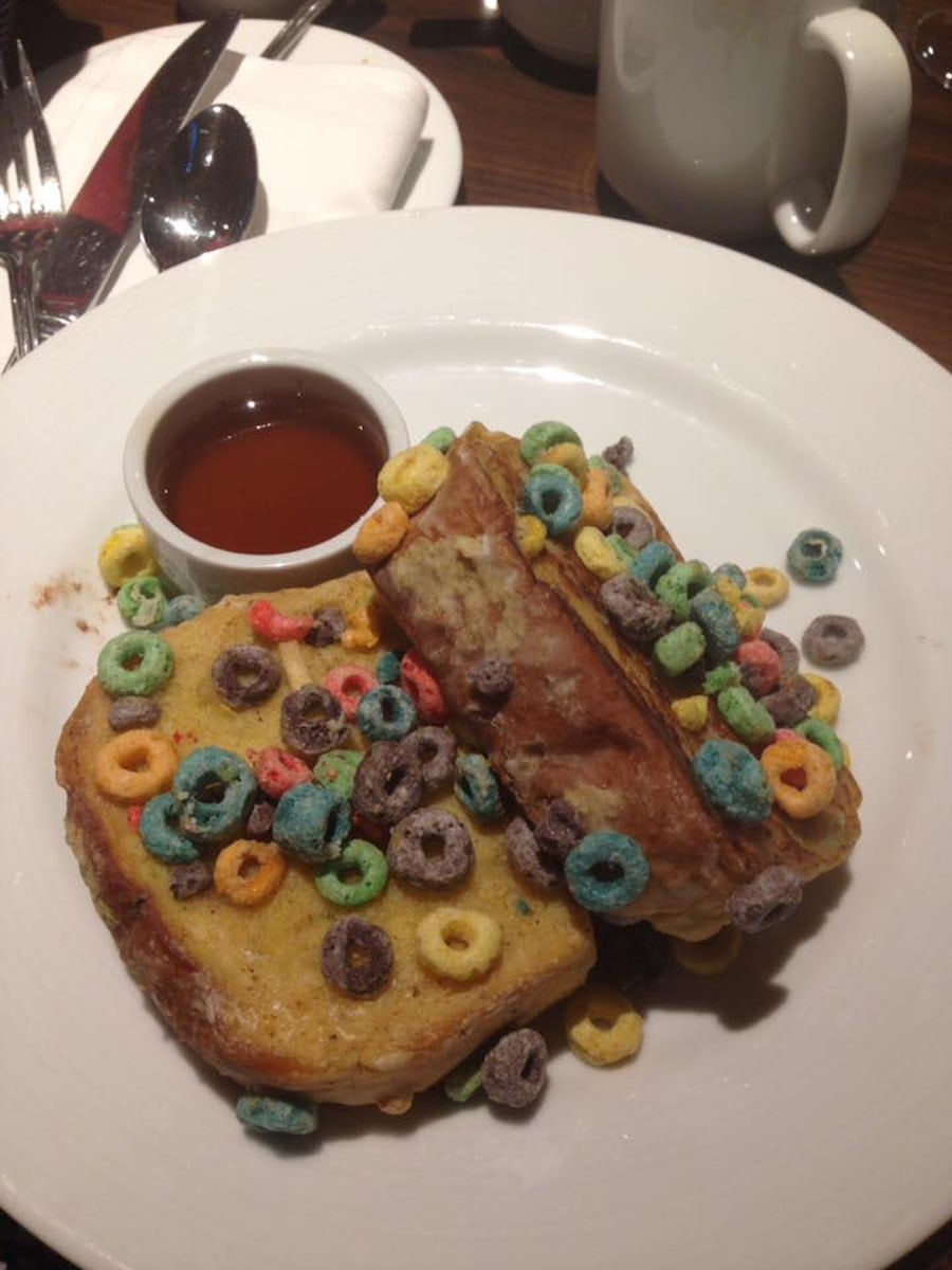 Sea Day Brunch - this was really good - frootloops french toast