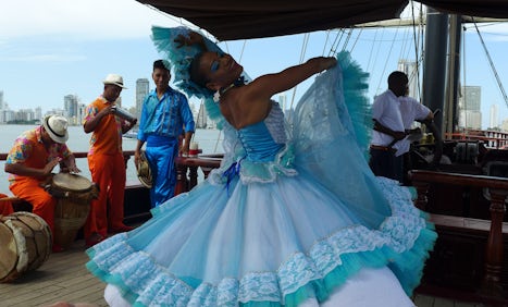 Beautiful dancer on the Pirate Ship in Colombia!