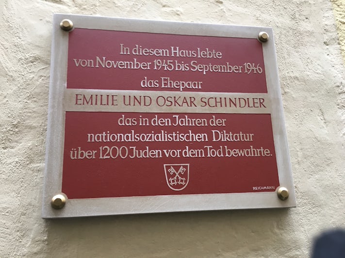 Oscar Schindler lived in Regensburg, Germany after the war for 1 year.