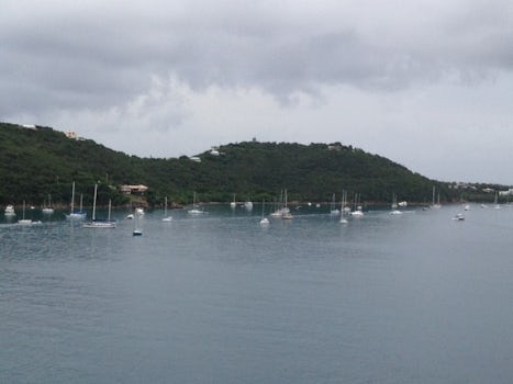 Catamarans in the harbor at St. Thomas.