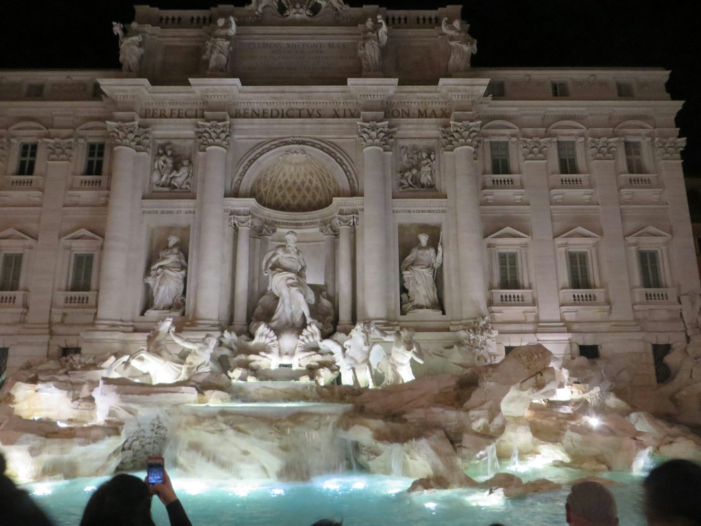 Trevi Fountian in Rome Italy at night