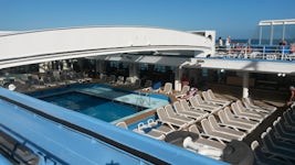 Pool area on board with retractable roof.