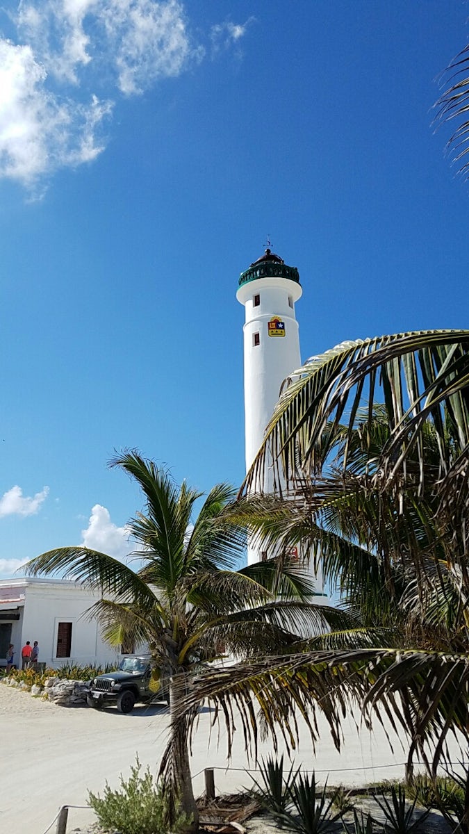 Lighthouse on our excursion in Cozumel