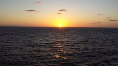 Sunset on the Pacific aboard the Crown Princess