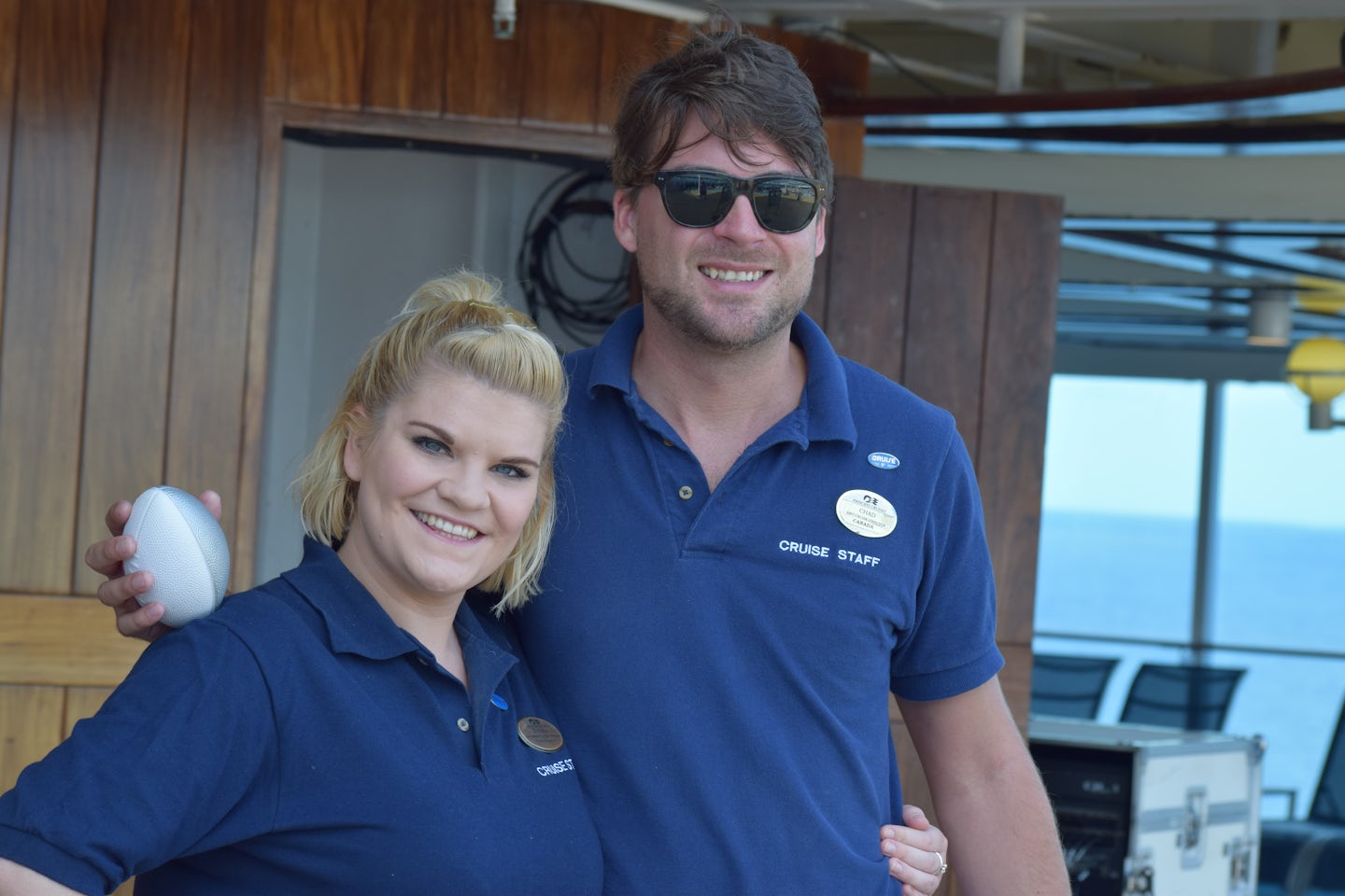 We love attending the trivia and other fun games held on board and the cruise staff, including Chad and Emma pictured here, were delightful!