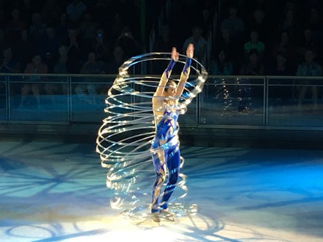 Beautiful & talented ... Ice skates n hoola hoops !