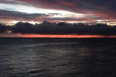 Shortly after sunset as we sailed away from Barbados