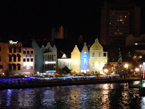 Willemstad, Curacao in evening (Light-up night) 11/24/2016