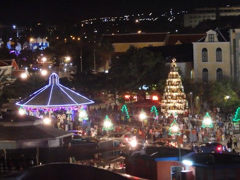 Holdiay lights in Willemstad, Curacao