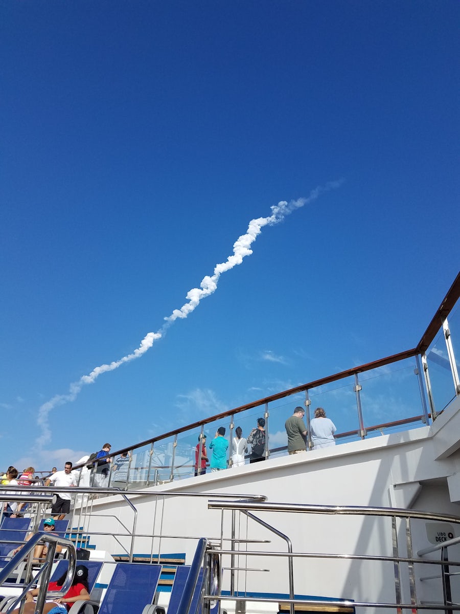 We witnessed the space shuttle launch. Priceless.  Upon embarkation port canaveral Florida