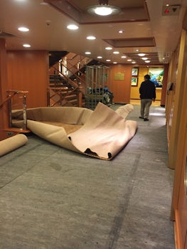 Construction on all floors, carpet being replaced while on our cruise.