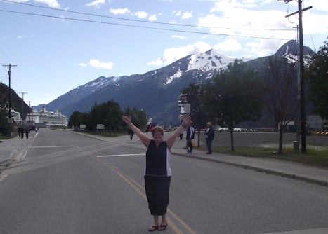 This is a picture of me in Skagway saying, I