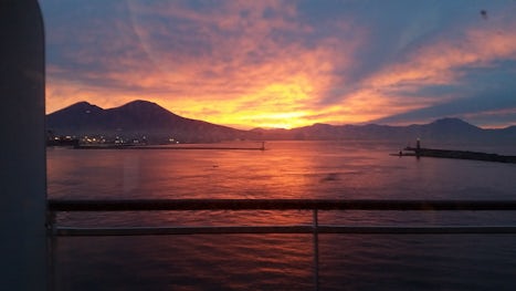 Dawn in Naples, Italy