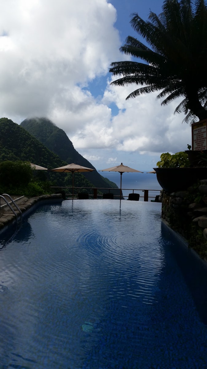 View from the Ladera Resort in St Lucia