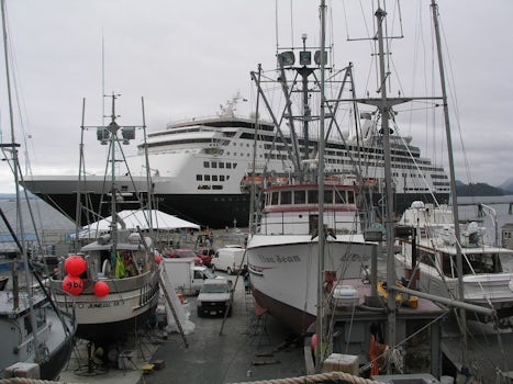 Port of Sitka, Alaska with fishing boats under repair.  Watching port activity can be interesting and educational too!