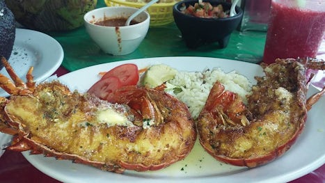 Lobster lunch in Ensenada