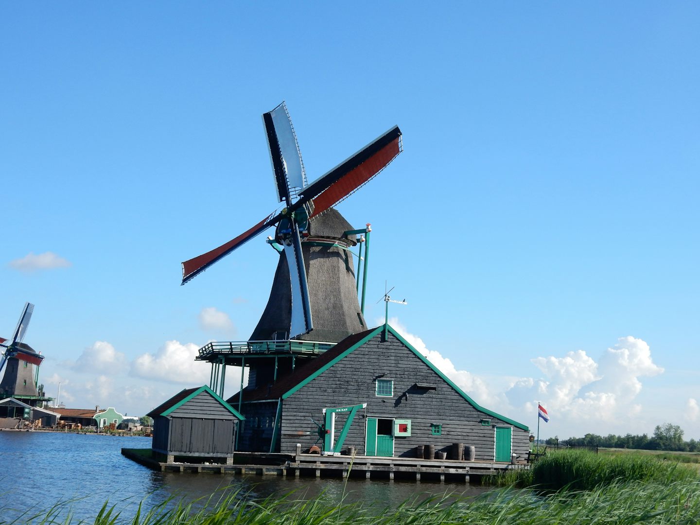 A windmill at Zaanse Schans, Amsterdam.