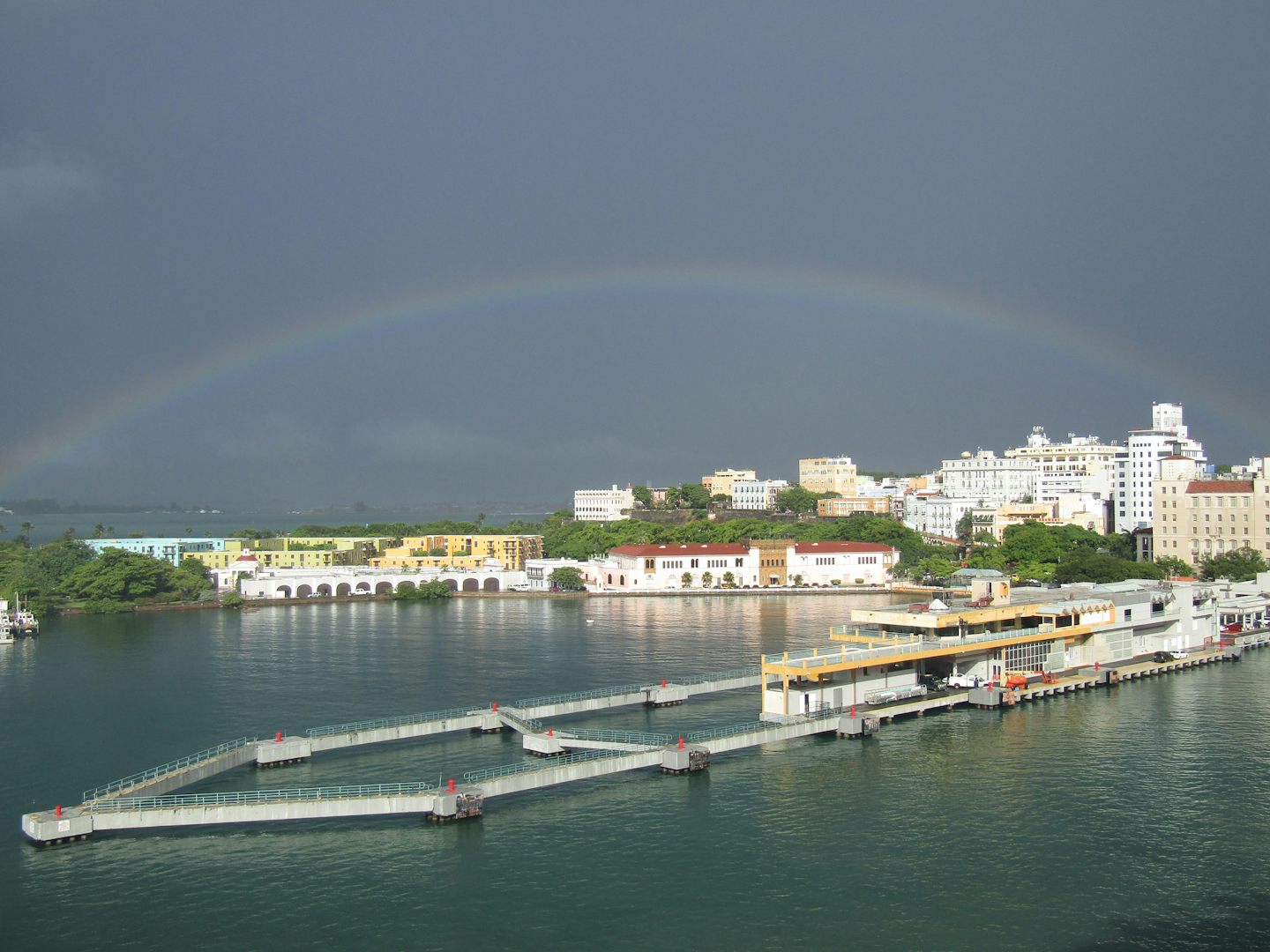 What a sight this was. The morning we arrived in Old San Juan, Puerto Rico, the weather could not make up it