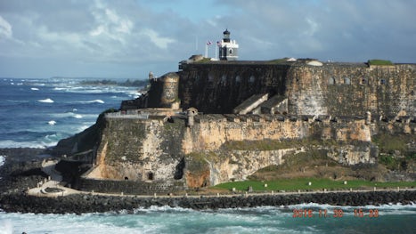 Sailing out of San Juan Puerto Rico, hoping the ghosts of the past are not going to shoot at us.