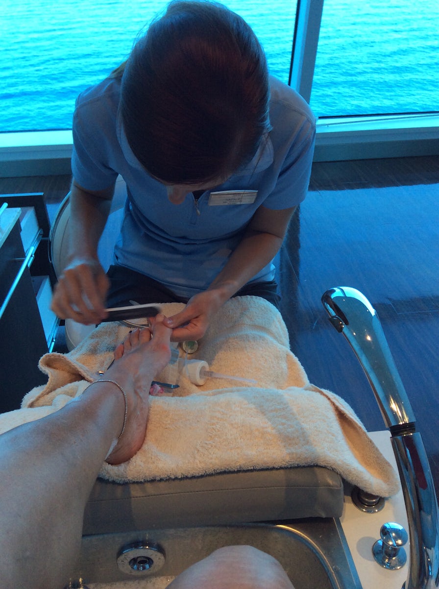 Nothing like a pedicure at Canyon Ranch Spa Club on board to wrap up a fabulous transatlantic cruise to Portugal and Spain