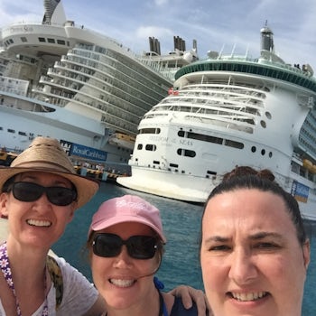 Our ship docked behind us in Cozumel