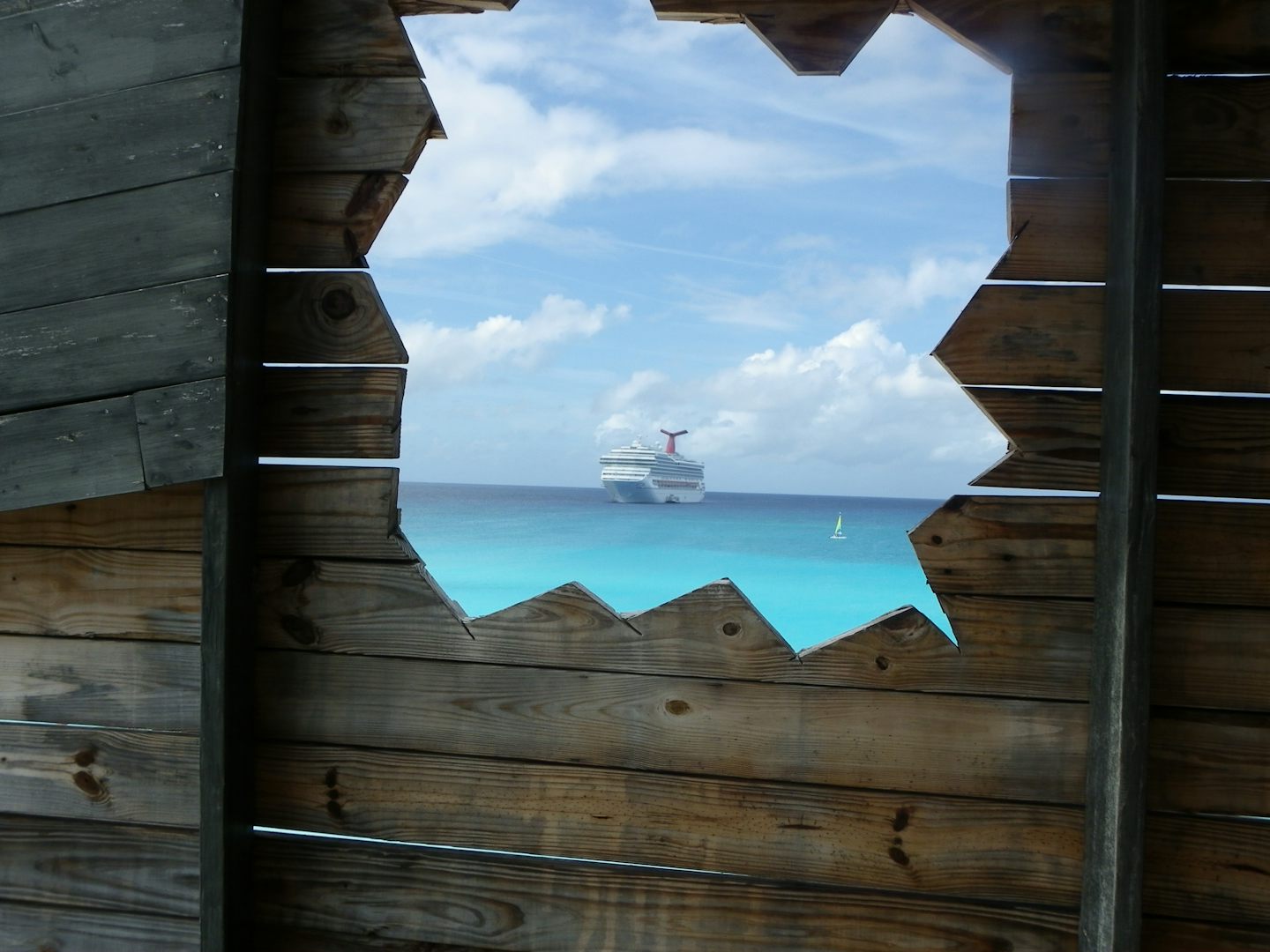 This is a pix of the Conquest taken from the window of an old bar in the Bahamas.