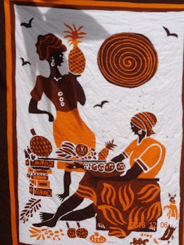This was one Batik that was completed and hanging to dry.  Very interesting art form.