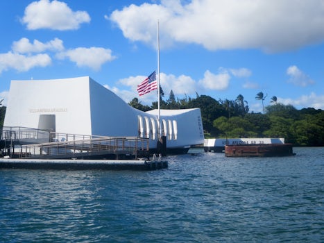 Pearl Harbor Memorial excursion on the island of Oahu. A must for everyone to see. Book your excursion early as they do sell out.