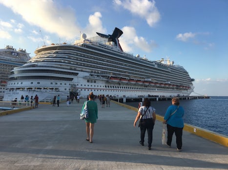 Walking back to the ship in Cozumel, Mexico.