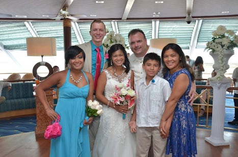 Wedding before cruise departs Miami.