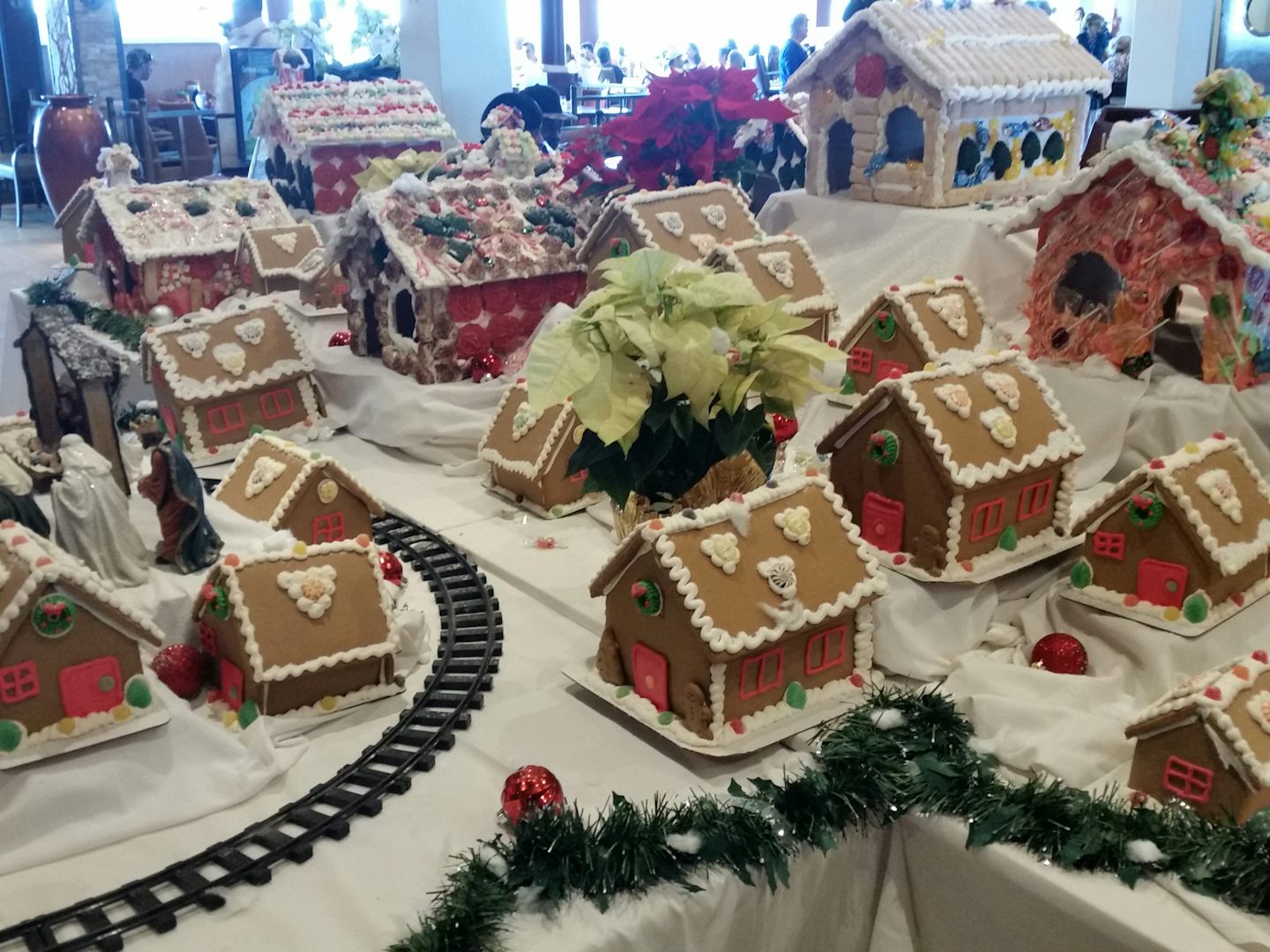 Gingerbread Houses in Windjammer mess hall