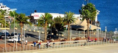 Bocce ball outside cruise terminal